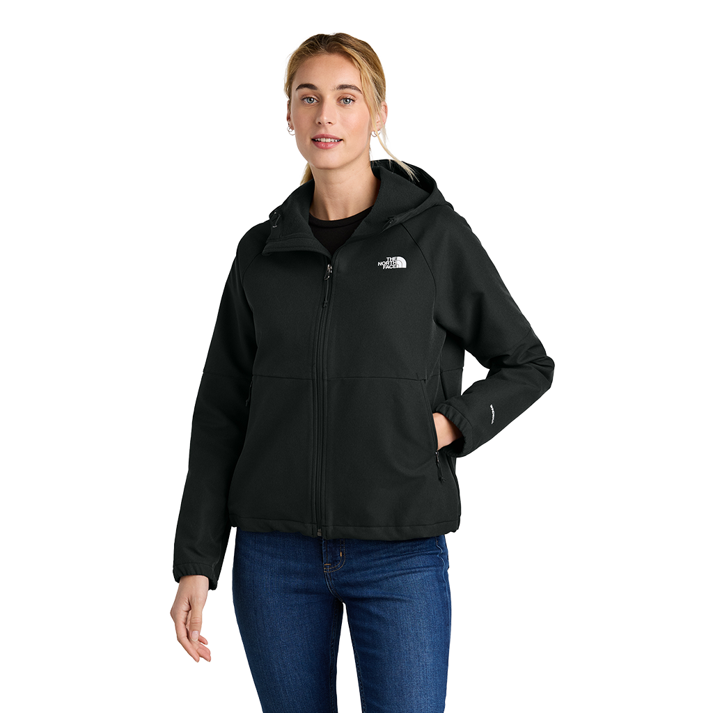 The North Face Women's TNF Black Heather Barr Lake Hooded Softshell Jacket