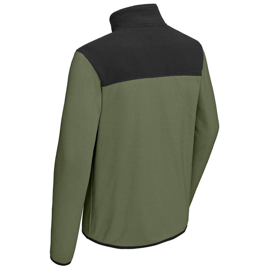 The North Face Men's New Taupe Green/TNF Black Glacier 1/4-Zip Fleece