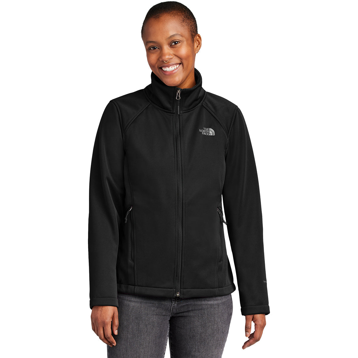 The North Face Women's TNF Black Chest Logo Ridgewall Softshell Jacket