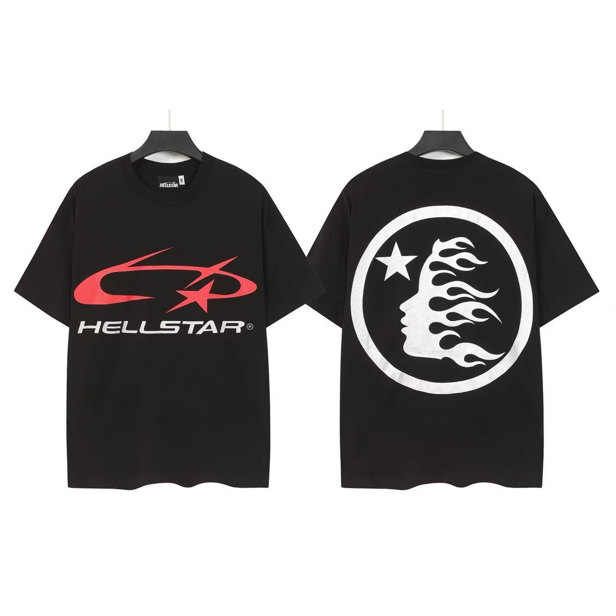 Hellstar Flame Head Graphic T-Shirt — front