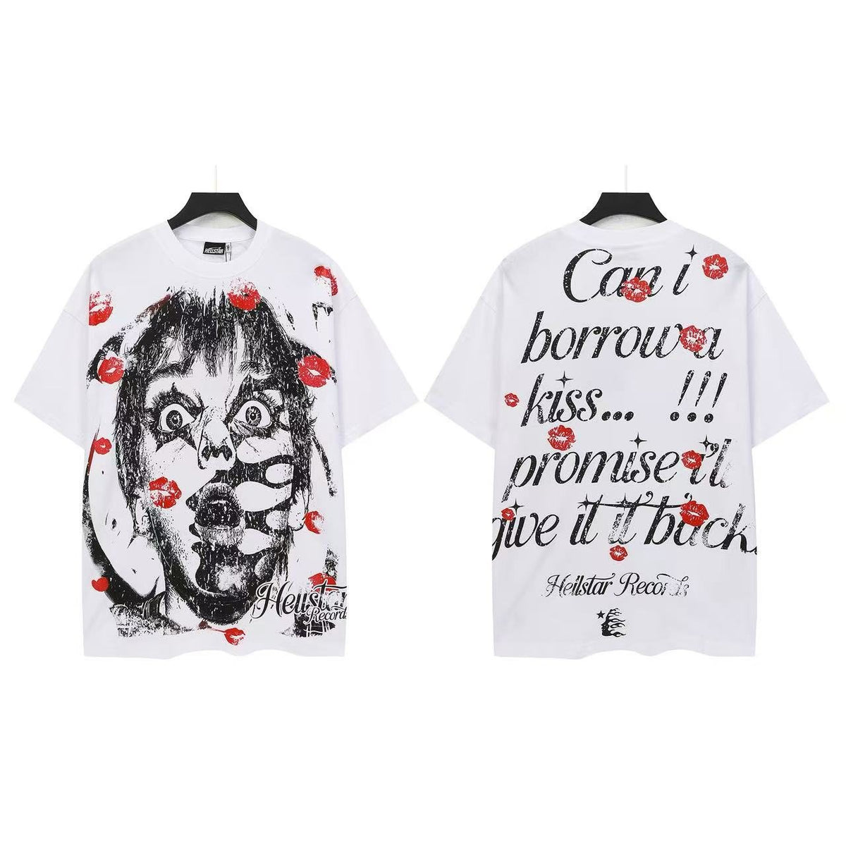 Hellstar Can't Borrow a Kiss Clown Graphic T-Shirt — front
