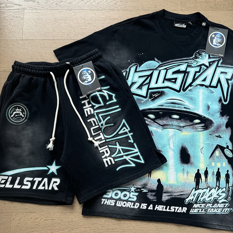 Hellstar The Future Graphic Short-Sleeve T-Shirt & Shorts Set — hero