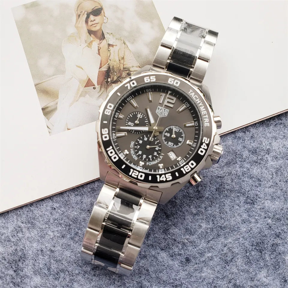 formula Tag Heuer Gray Dial Chronograph - Hình 6