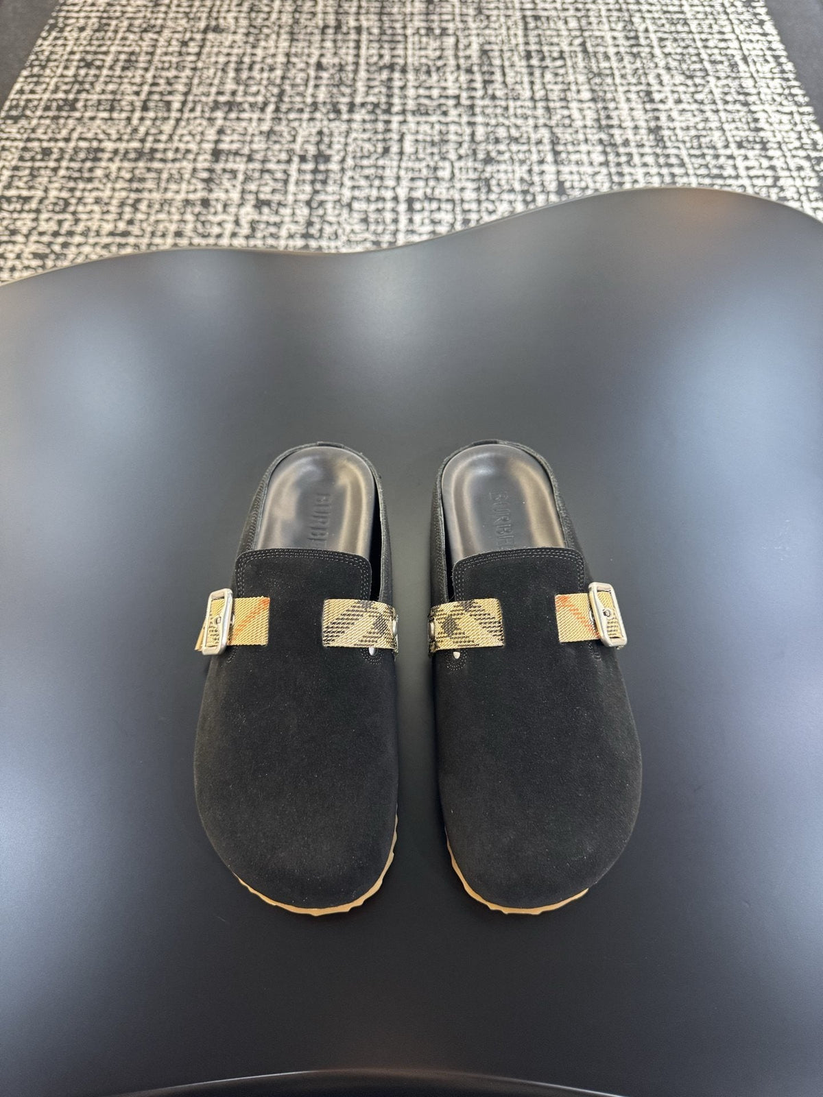 Burberry Men's Adjustable Buckle Slide Sandals — hero