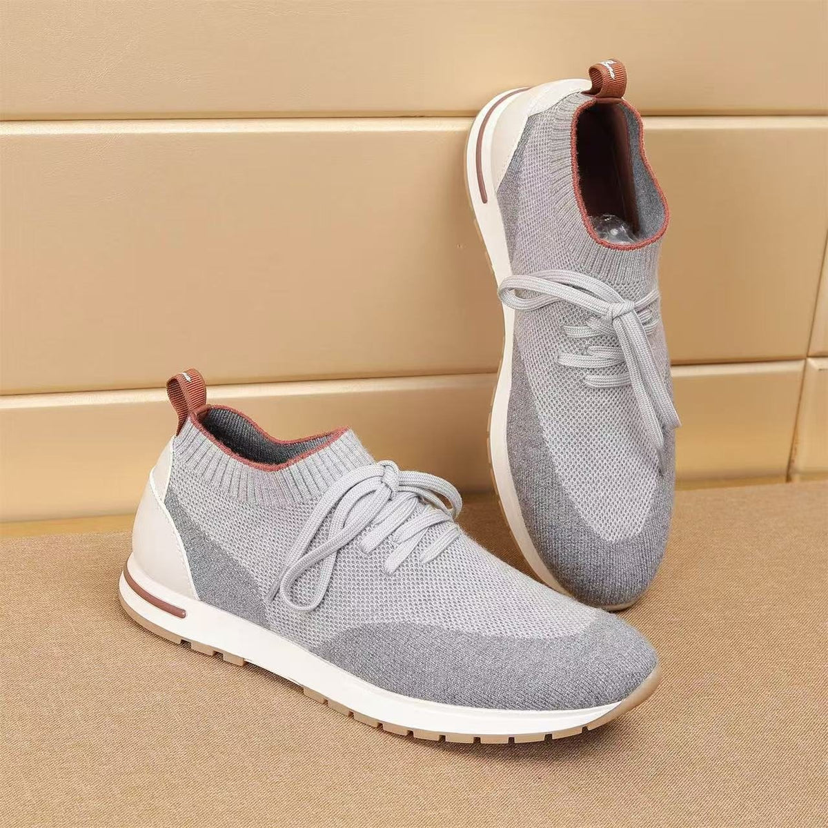 Loro Piana Flexy Walk Knit Sneakers — front